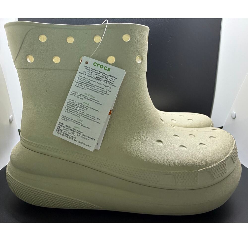 NEW Crocs Adult Crush Waterproof Lightweight Boot Bone Size W 10 M 8